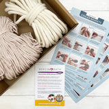 Macrame Rope Basket Kit - Set of 3 in nude