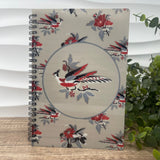 Broderie Perse Bird Motif A5 Lined Notebook