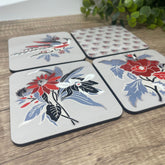 Broderie Perse coasters (set of 4)
