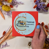 Mini Teacup Embroidery Kit - Beginner