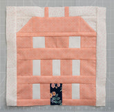 Red Manor House Pattern House Block