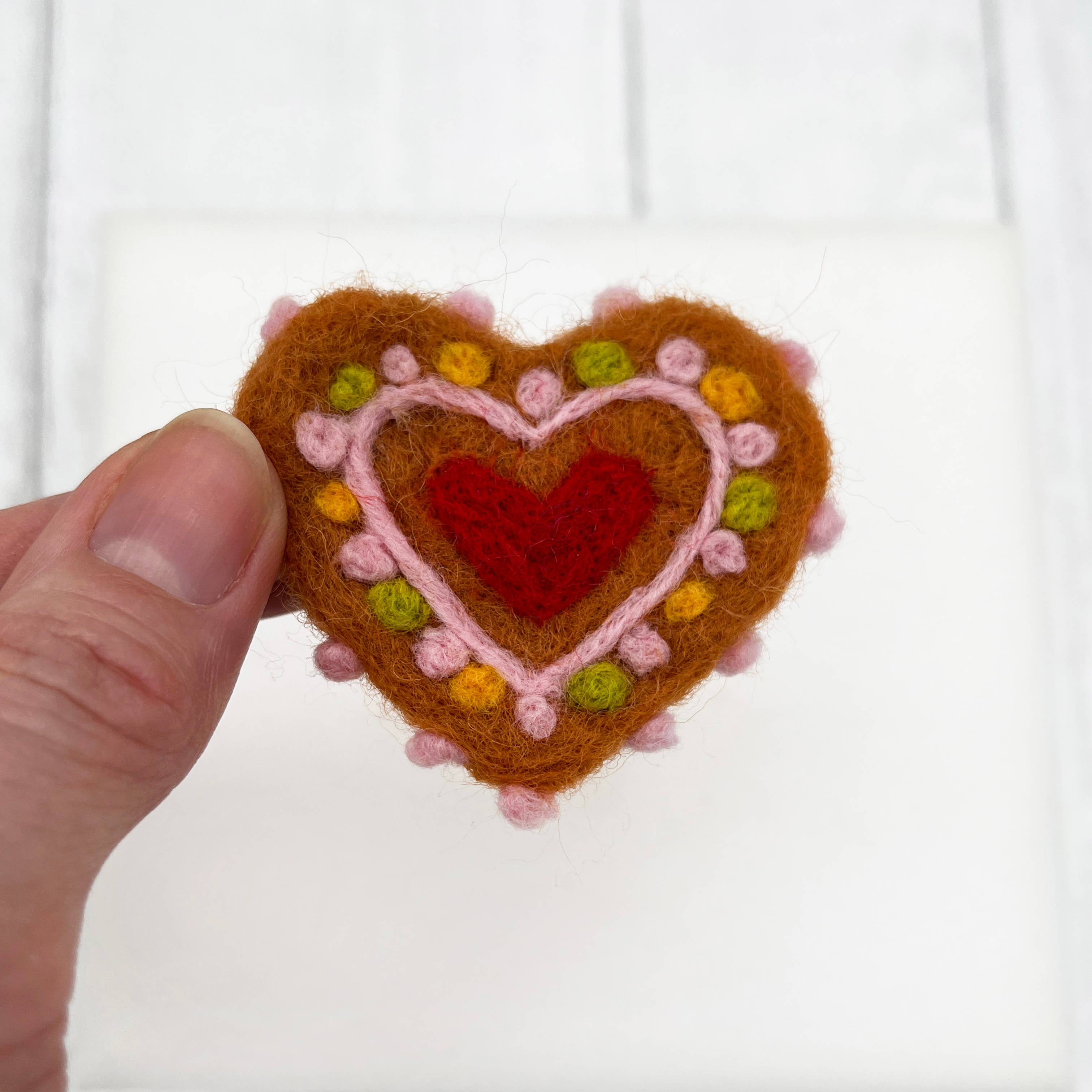 Needle Felting Kit, Gingerbread Decorations. Christmas craft