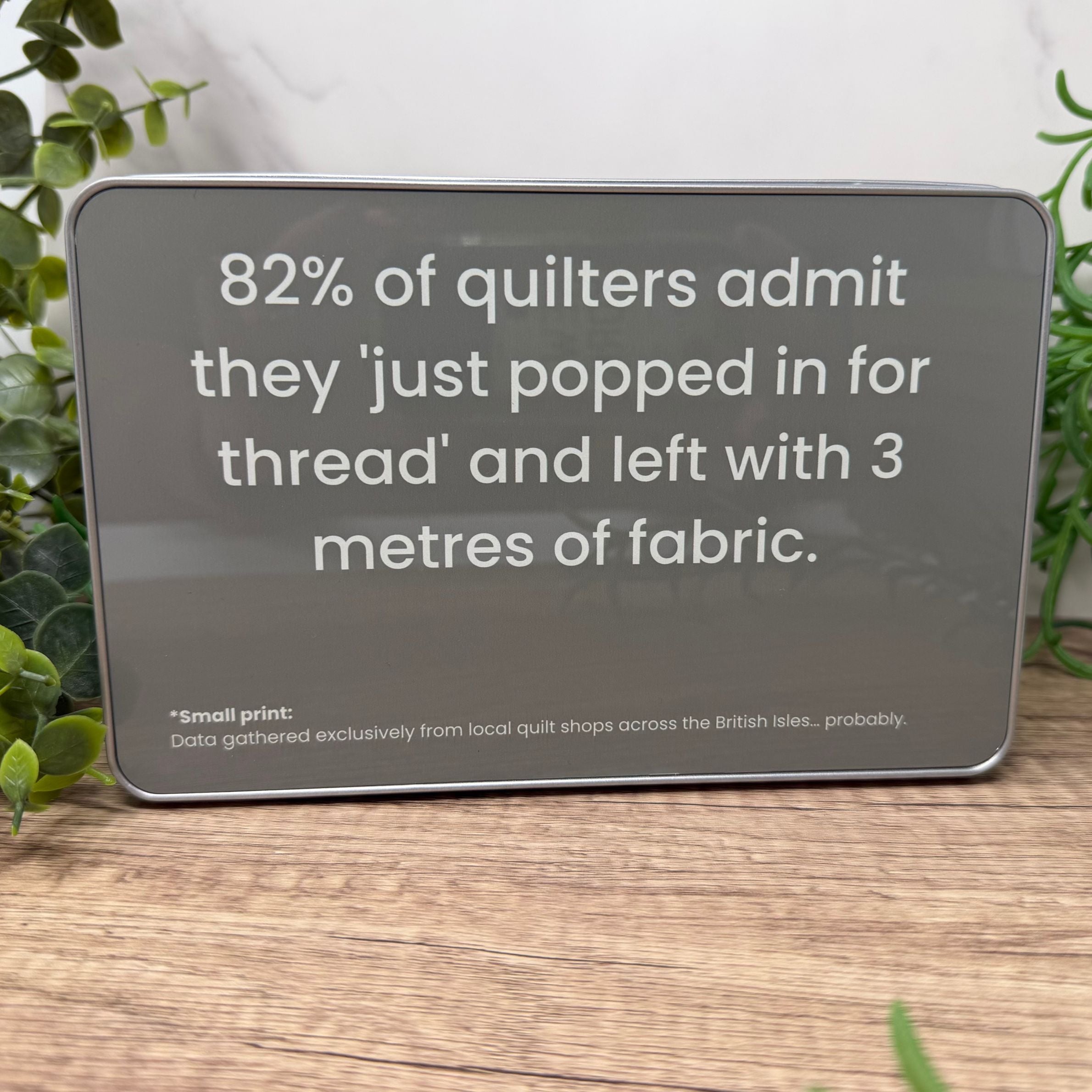 The Highly Questionable Quilting Statistics Tin