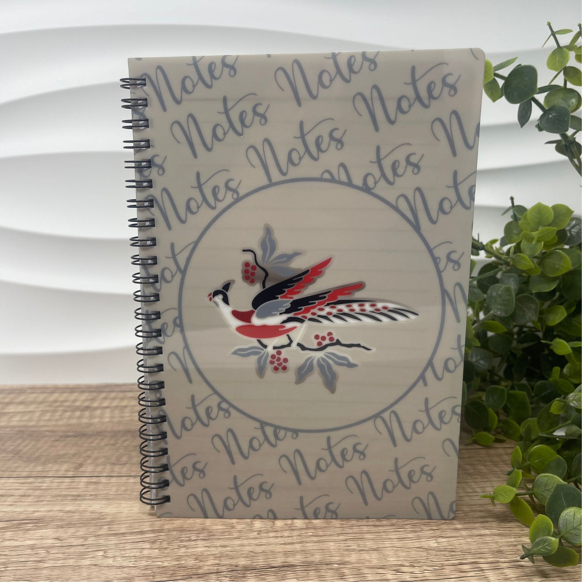 Broderie Perse Bird Motif A5 Lined Notebook