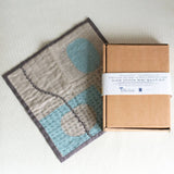 Slow Stitched Mini Linen Quilt Kit, Sewing Project Craft Kit