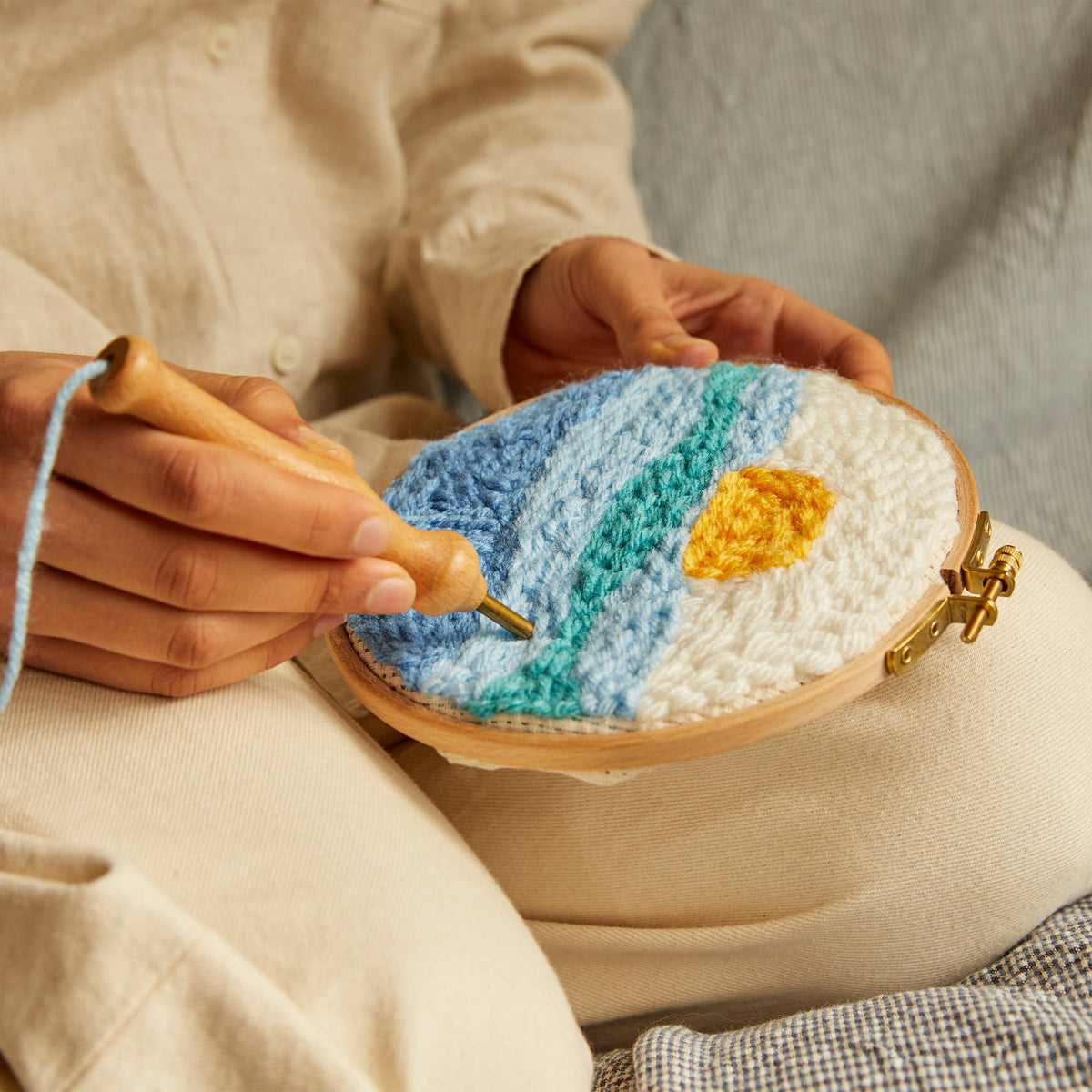 Ocean Meditation –  Mindful Making – Punch Needle Kit