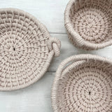 Macrame Rope Basket Kit - Set of 3 in nude