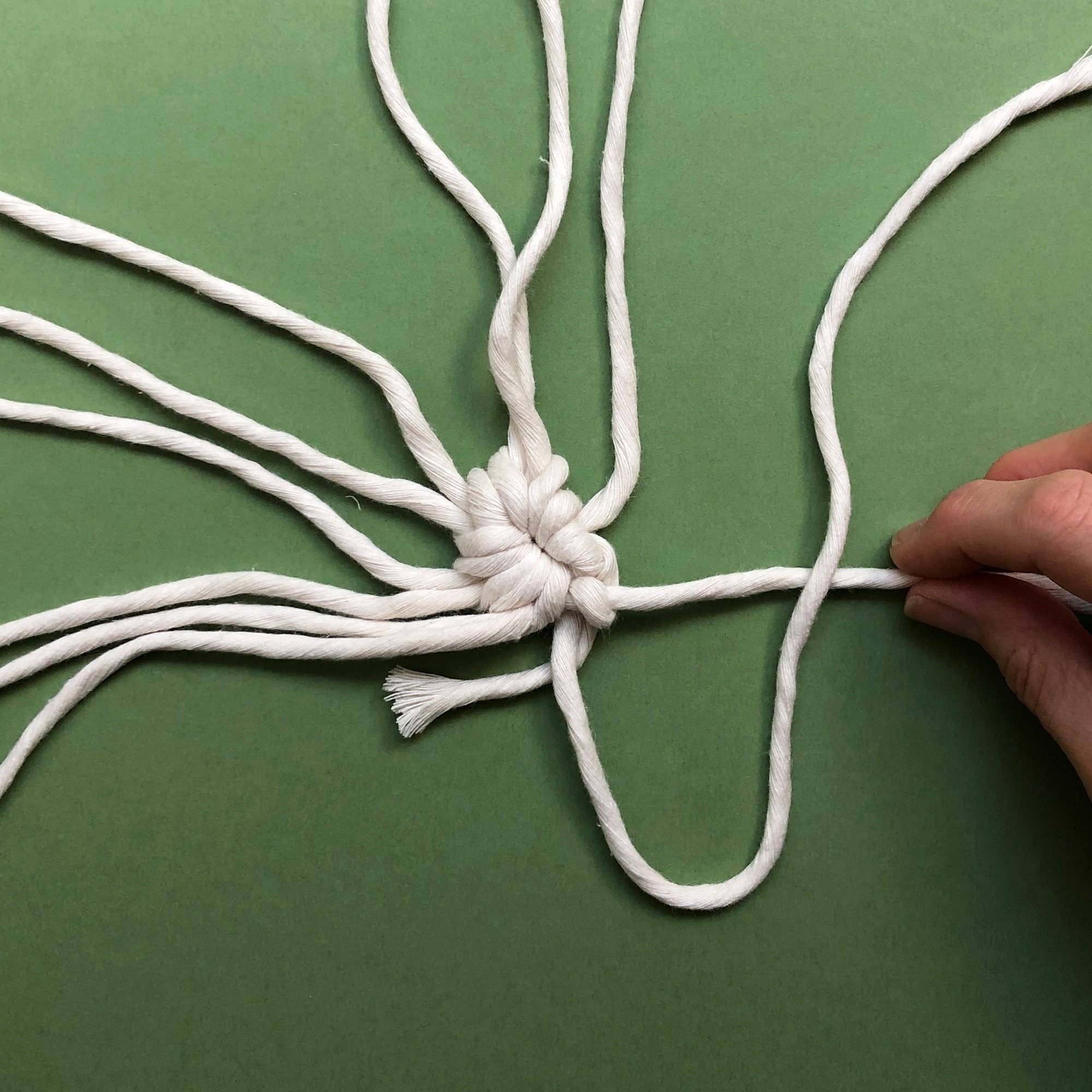 Macrame Coaster Kit in Yellow, Navy and White