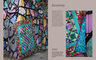Kaffe Fassett's Quilts in London:  Photographed at Camden Lock Market
