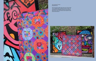 Kaffe Fassett's Quilts in London:  Photographed at Camden Lock Market
