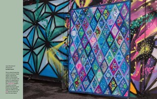 Kaffe Fassett's Quilts in London:  Photographed at Camden Lock Market