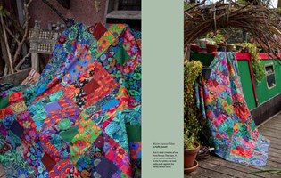 Kaffe Fassett's Quilts in London:  Photographed at Camden Lock Market