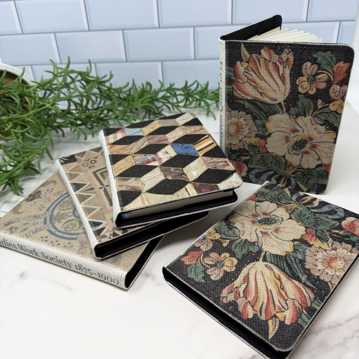 Heritage linen notebooks