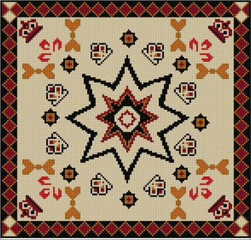 Blackadder Livery | Cross Stitch & Tapestry chart only designs by DoodleCraft Design