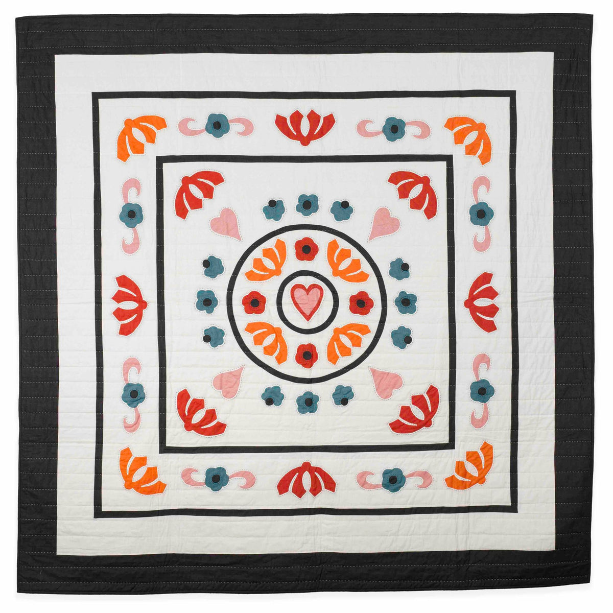 Garden Festival floral appliqué quilt design by Karen Lewis