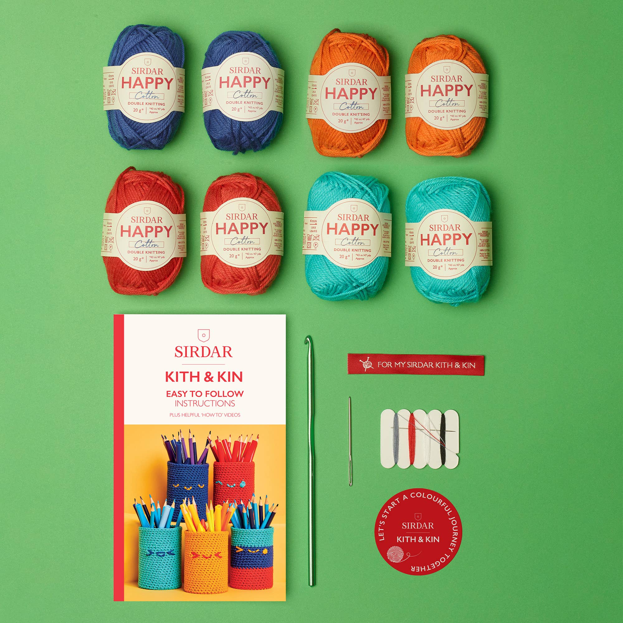 Pencil Pots – Sirdar Kith & Kin –  Crochet Kit