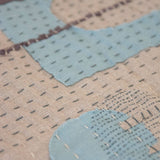 Slow Stitched Mini Linen Quilt Kit, Sewing Project Craft Kit