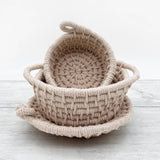 Macrame Rope Basket Kit - Set of 3 in nude